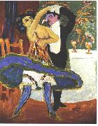 Ernst Ludwig Kirchner VarietE - English dance couple oil on canvas